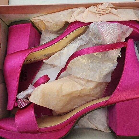 Juicy Couture Womens Nelly Tw Bright Pink Satin from Macy’s  - b042 - Picture 6 of 8